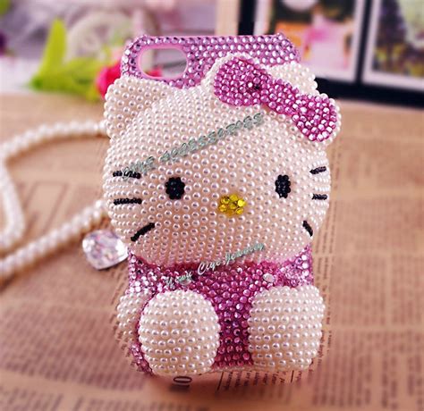 3d Hello Kitty Case For Iphone 5 Rhinestone Bling Cell