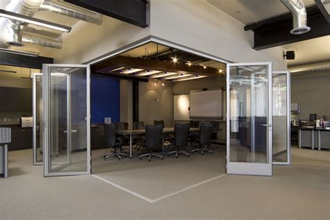 Sliding Doors Create An Open Corner Conference Room Conference Room
