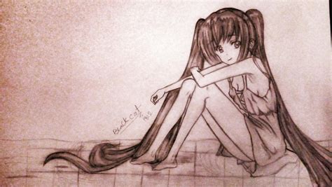 Anime Long Hair Girl Full Art By Blackcat1812 On Deviantart