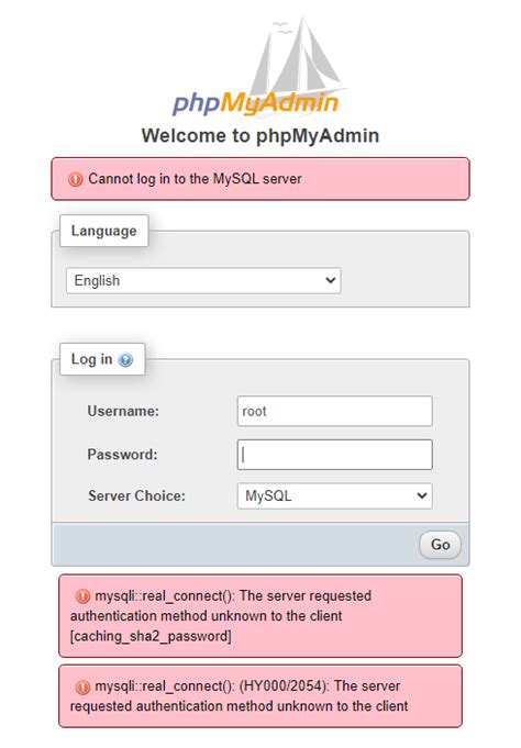 Php Wamp Server Phpmyadmin Not Authenticating With Valid Credentials