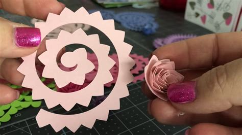 Rolled Paper Flowers With The Cricut Youtube