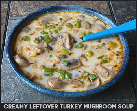 creamy leftover turkey mushroom soup