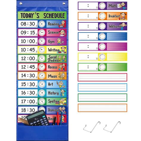 Buy Daily Schedule Pocket Chart School Class Schedule Pocket Chart Kit