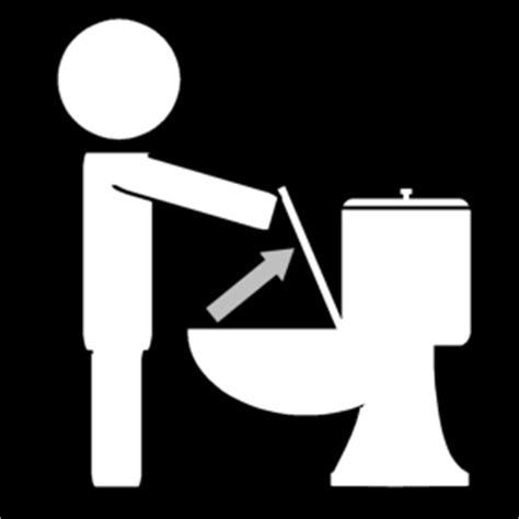 Kleurplaat wc bril omhoog Afb 13468.