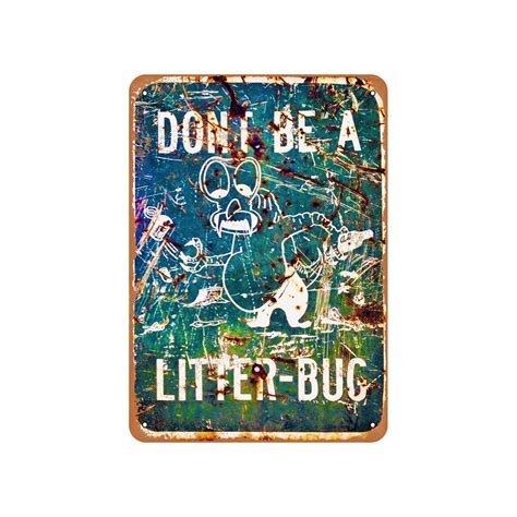 1968 Dont Be A Litter Bug Campaign Vintage Look Metal Etsy
