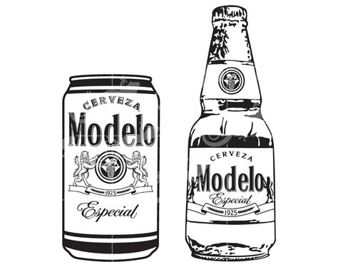 Modelo Beer Svg Bottle And Can Design