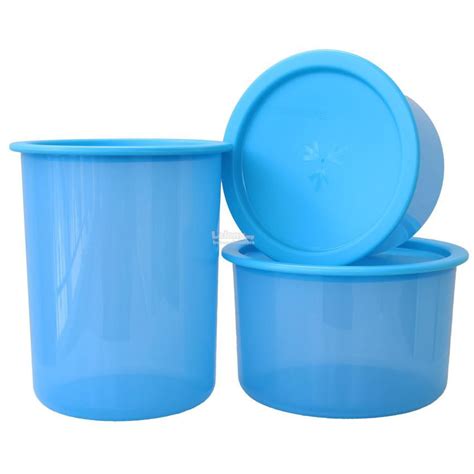 Canister set/black with new designed seals. (Ready Stock)Tupperware One Touch 600ml + 950ml + 1.25L ...