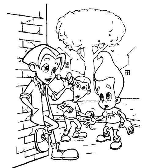 Boy genius printable coloring pages for kids to download Jimmy neutron Coloring Pages - Coloringpages1001.com