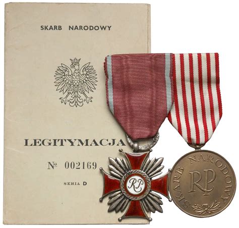 Medal SKARB NARODOWY z Legitymacją i Krzyż Zasługi (Spink)