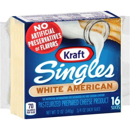 White american contains no coloring. Kraft Singles White American Cheese Slices, .75 oz, 16 ...