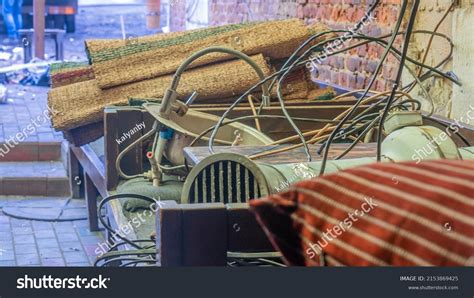 Construction Garbage Piled Site After Building Stock Photo 2153869425