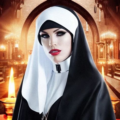 Ai Art Generator Actress Juelz Ventura As A Gothic Nun In Latex