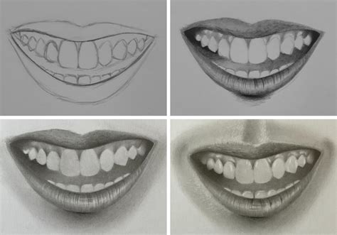 Como desenhar um dente realista rápido fácil e simples