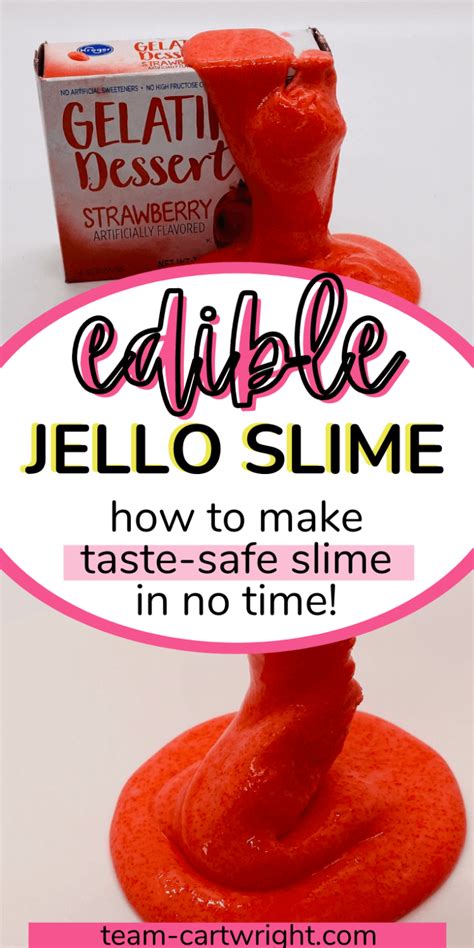 Edible Jello Slime Fast And Easy Sensory Activity Team Cartwright