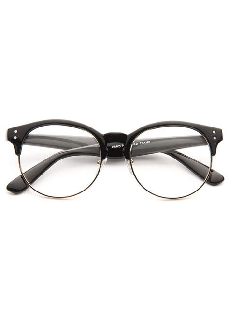Zion Unisex Round Metal Clear Half-Frame Glasses | Glasses, Half frame glasses, Clear glasses