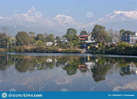 The Machapuchare And Annapurna Range Seen From Phewa Lake In Pokhara