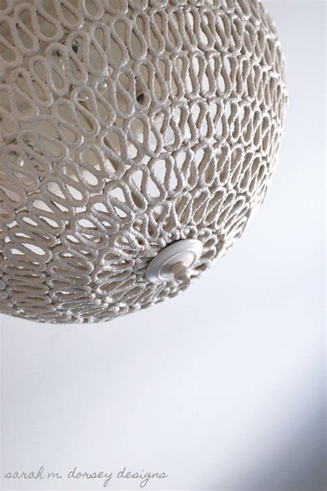 Sarah M Dorsey Designs Diy Folded Rope Dome Pendant Light How To