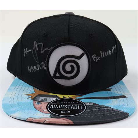 Maile Flanagan Signed Naruto Adjustable Hat Inscribed Believe It Naruto JSA COA