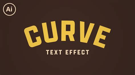How To Curve Text In Illustrator Tutorial Youtube
