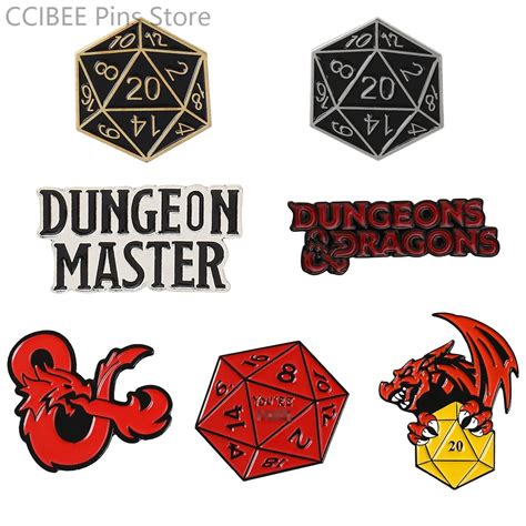 Dungeon And Dragon Enamel Pin Dnd Dungeon Master Pins Accessories