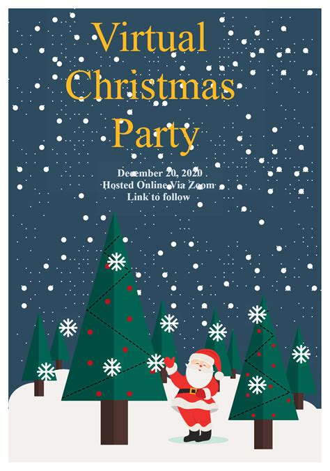 Virtual Christmas Party Invitations Or Flyers Christmas Party
