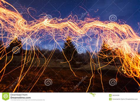 Fire Sparkles Stock Photo Image Of Wind Blowing Sparks