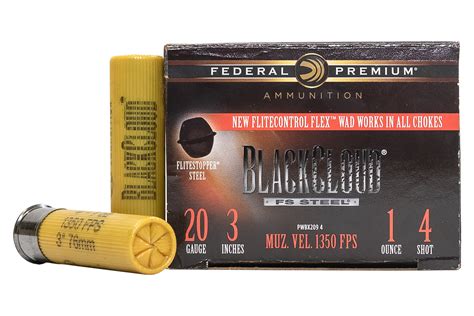 Federal 20 Gauge 3 In 1 Oz 4 Shot Black Cloud 25box For Sale Online