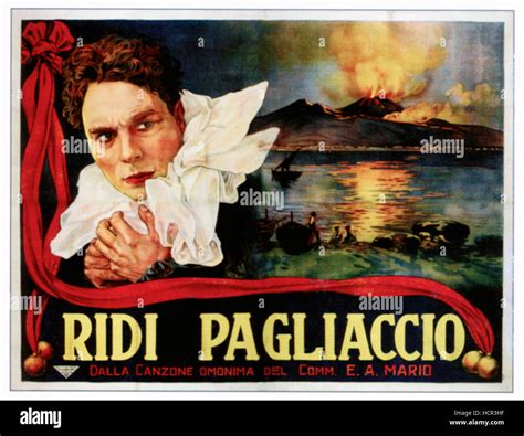 Ridi Pagliaccio Italian Poster Art 1927 Stock Photo Alamy