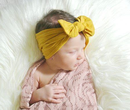 Baby Girls Nylon Messy Knot Bow Newborn Headband Baby Girl Headbands