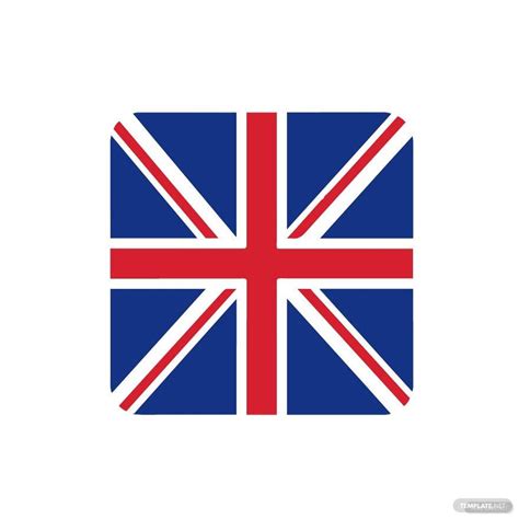 United Kingdom Flag Button Square Clipart In Illustrator Svg  Eps