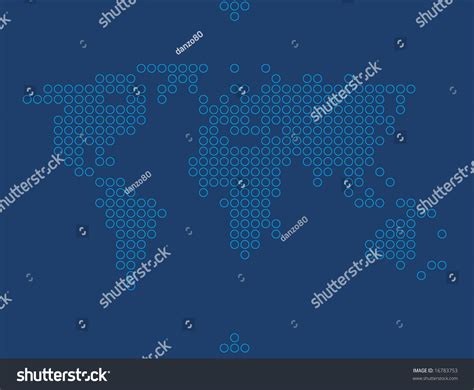 Modern World Map Blueprint Image Vectorielle De Stock Libre De