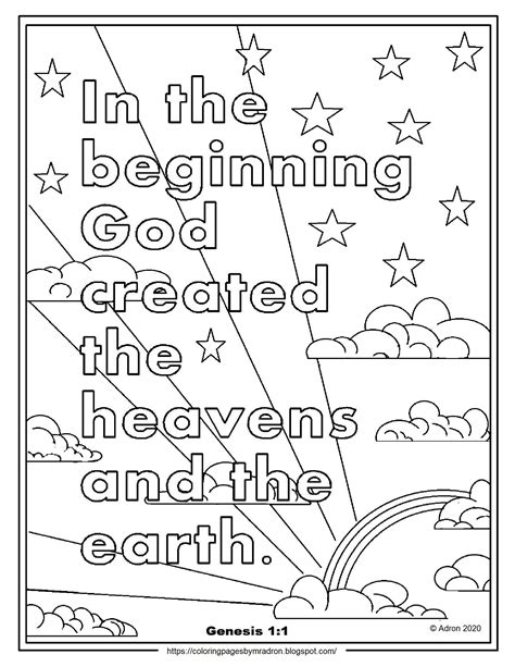 ️genesis Coloring Pages Free Download