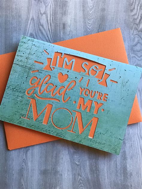 Im So Glad Youre My Mom Greeting Card Mothers Day Card Etsy