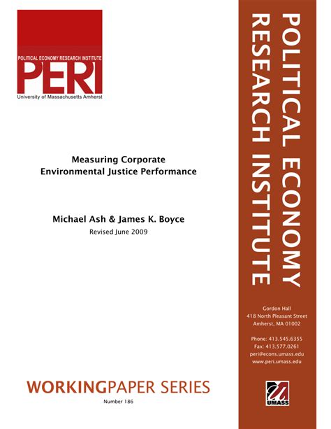 PDF Measuring Corporate Environmental Justice Performance