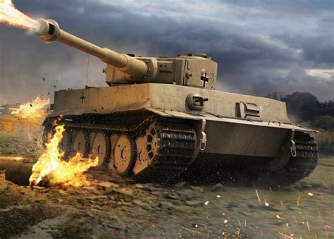 Tiger I Tank Firing Tank HD Wallpaper Rare Gallery