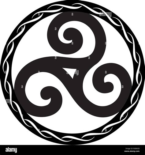 Triple Spiral Ancient Celtic Symbol Stock Vector Image And Art Alamy