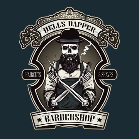43 barber shop logos ranked in order of popularity and relevancy. Premium Vector | Hand drawn barber shop logo in vintage style