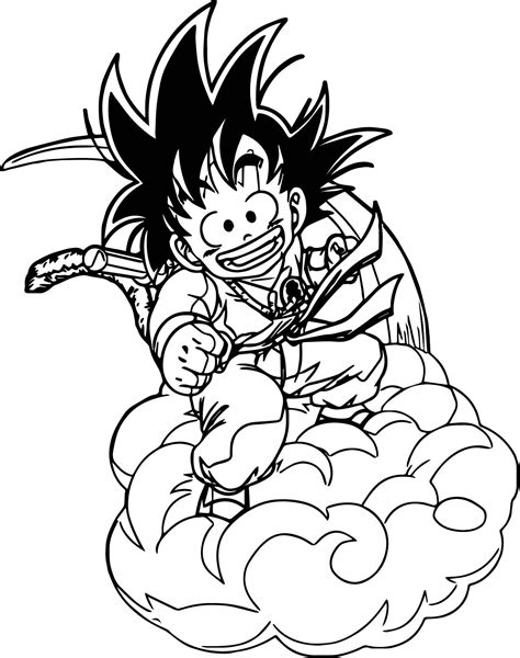 Epic gamer ink on instagram: nice Goku On Cloud Coloring Page | Dragon ball tattoo ...