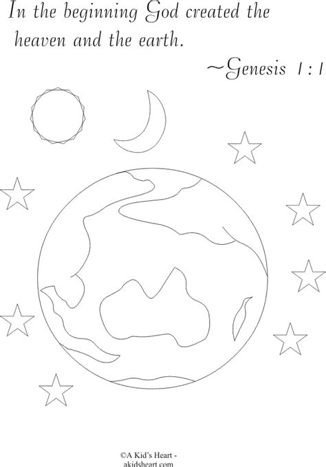 Genesis 1 Coloring Pages Kid Creative