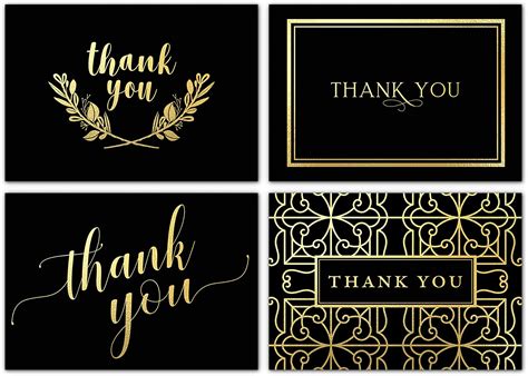 Amazon Com Thank You Cards Bulk Set Includes Gold Foil Thank