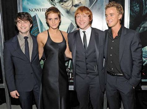 Daniel radcliffe, emma watson,rupert grint and tom felton. Yikes, Tom Felton Admits There's a Villain Scarier Than Lord Voldemort Out There
