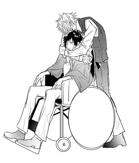 An Anime Character Sitting On Top Of A Chair Next To Another Person