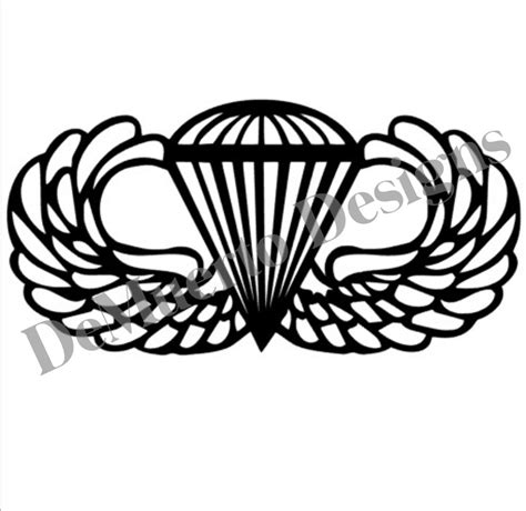 Airborne Wings Decal Etsy