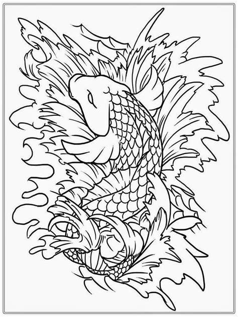 Printable flower coloring pages drawings flower coloring pages coloring pictures coloring pages embroidery flowers flower coloring sheets flower drawing flower printable. Adult Free Fish Coloring Pages | Realistic Coloring Pages