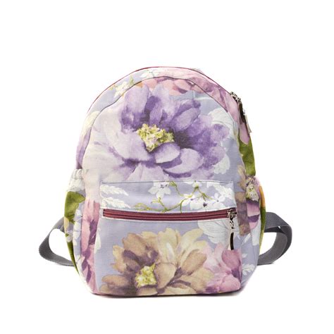 Purple Canvas Flower Backpack Small Purse Backpack With Etsy
