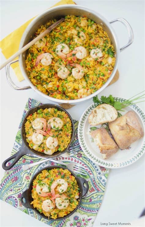 Step 1 bring water to a boil in a saucepan. Succulent Spanish Shrimp With Yellow Rice - Living Sweet ...