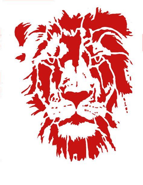 Lion Face Stencil Reusable 85x 11 Serigrafia Lion Stencil