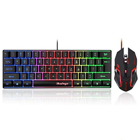 Buy Bluefinger 60 Gaming Keyboard And Mouse Combo Compact 61 Keys Rgb