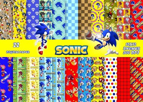 Inspiriertes Sonic Digital Paper Sonic Digital Pack Sonic Etsy
