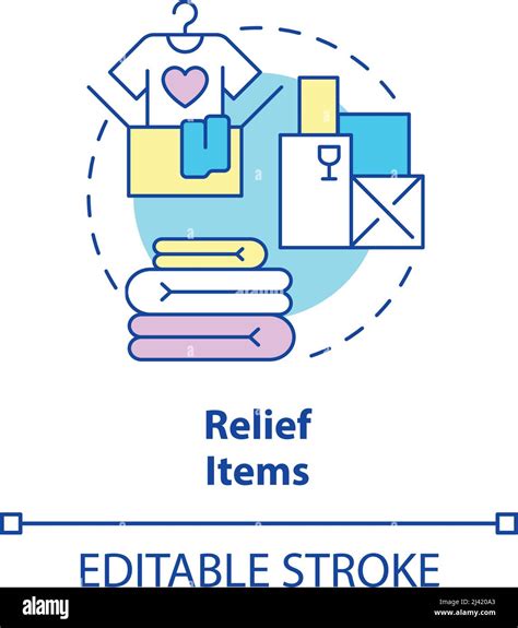 Relief Items Concept Icon Stock Vector Image And Art Alamy